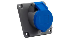 Gniazdo Przemysłowe Tablicowe Skośne 16A 3P 250V/Fe/