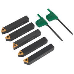 Sealey SM3025CS2 Indexable 8mm Lathe Turning Tool Set 5pc