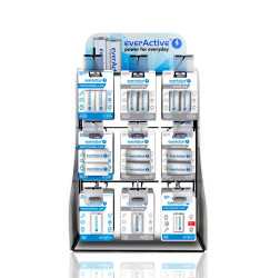 Zestaw akumulatorów everActive 48szt R14, 48szt R20, 36szt 6F22 + Ekspozytor / stojak everActive 9 haków