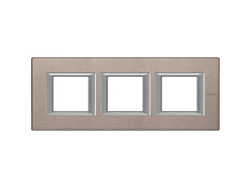 AXOLUTE Ramka 3 potrójna prostokątna pozioma 3X2 moduły szczotkowany tytan HA4802M3HNX LEGRAND