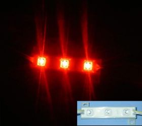 MODUŁ PCV 12V 7,4cm RED 3xLED 4,5lm