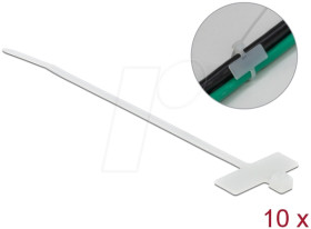 18954 Cable ties, can be labelled, 100 x 2.5 mm, white, 10 pieces