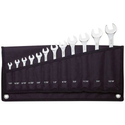 Proxxon 23816 SlimLine Crowfoot Wrench Set 12-Piece 1/2"-13/16" Steel