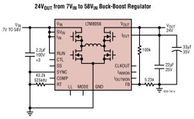 58V, 48V Buck-Boost μModule (Power Module) Regulator