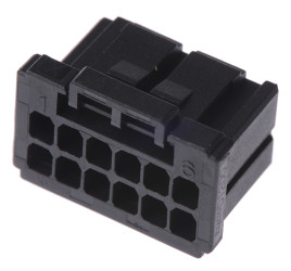 Osłona złącza 12-pinowe Żeńskie 2-rzędowe raster: 2.5 mm TE Connectivity Przewód-płytka Dynamic 1000 Prosty Złącze
