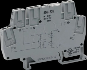 859-732 Optocoupler module, E: 24 V DC, A: 3 … 30 V DC, 0.5 A, 1 c