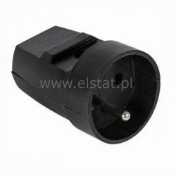 GN wtyczkowe sieciowe czarne okr ( z uziem.) G10