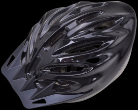Bike - Bicycle helmet, 55-59 cm, black shiny, TÜV/GS