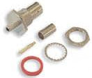 BNC panel socket 75 Ω, RG-179B, RG-187A, URM-111, crimp connection, straight, 1-1337549-0