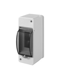 Rozdzielnica elektryczna natynkowa biała 1x2 Mini 2302-01