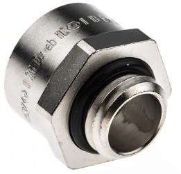 Adapter do dławnic kablowych gwint wew M16 gwint zew M12 Mosiądz platerowany niklem rozmiar gwintu M12 → M16