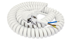 Kabel zasilający 3 Core Polichlorek winylu PVC Sheath Biały