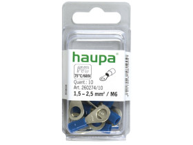 Końcówka oczkowa izolowana DIN 1,5-2,5 M 6 100szt. 260274/10 HAUPA