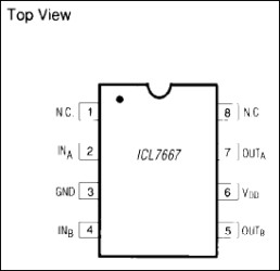 Dual-Power MOSFET Driver (Inverting)