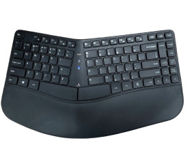 Klawiatura KYB-CONTOUR-RFBTB-US Kompaktowe Bezprzewodowe, kolor: Czarny, RF, QWERTY (Stany Zjednoczone), Ceratech