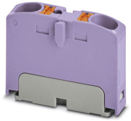 Distribution block, push-in connection, 0.2-6.0 mm², 2 pole, 32 A, 2 kV, purple, 1028368