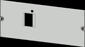 Aperture, rectangular, sheet steel, (W x H x D) 800 x 300 x 10 mm, light gray, 8PQ2030-8BA12