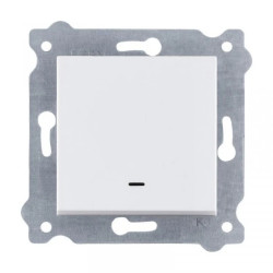 Łącznik schodowy z podświetleniem 250V 10A Biały 210/01 EXEN