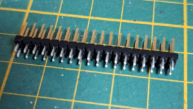 Header 2x17 pins zwart male 2,54mm
