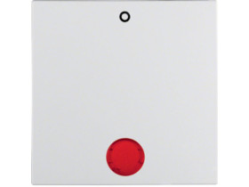 S.1/B.3/B.7 Klawisz z czerwoną soczewk z nadrukiem "0" do wyłączników 2- i 3-bieg. biały 16241909 HAGER