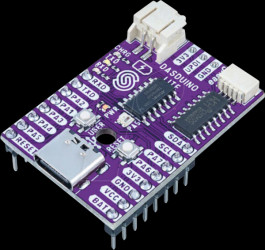 333226 Dasduino LITE, Arduino IDE, ATtiny1604, USB-C, with pin header
