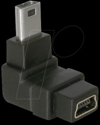 65097 USB-B mini 5-pin plug/socket 90° angle