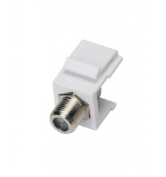 Adapter typu keystone ze złączem F, kolor biały MKA-F-B-CON-F