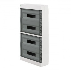 Rozdzielnica modułowa natynkowa AREO PE+N 4x18 IP40 biały/dymny 3653-01