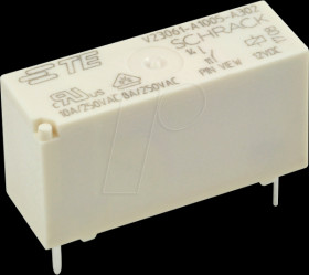 9-1393222-1 Monostable power relay, THT, 12 V DC, 8 A, 1 changeover contact