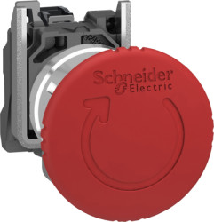 Emergency stop, rotary release, mounting Ø  22.5 mm, unlit, 1 Form B (N/C), XB4BS8446