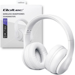 Qoltec Słuchawki bezprzewodowe Soundmasters z mikrofonem BT 5.0 AB Białe