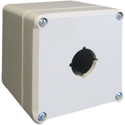 Baco BALBPA201 Pre-Drilled Polycarbonate Enclosure 1 Hole IP66 &#xD8; 22mm Grey 55m