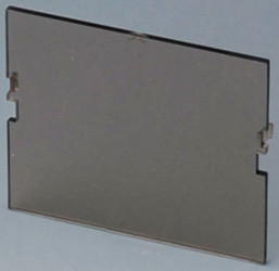 Front plate, PC, (W x H) 49 x 42 mm, smoked glass, B6602580