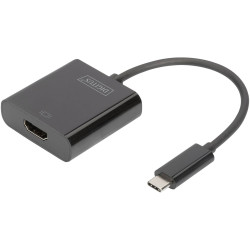 Digitus DA-70852 TV/monitor Adapter USB-C to HDMI plug socket 15 cm length