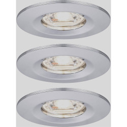 Paulmann 94303 Nova Mini 3-Piece LED Recessed Lights 4W Chrome.