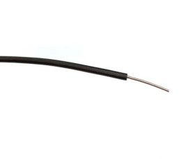 Przewód jednożyłowy linkowy, 0,6 mm², 1/0,6 mm, 19 AWG, PVC, 1 kV AC, Czarny, dł. 100m, RS PRO