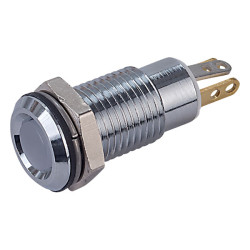 CML 19100054 M8 LED Indicator Tri-Colour Flat Satin Chrome Bezel 2.0VDC