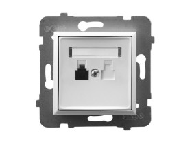 ARIA Gniazdo telefoniczne biały GPT-1U/m/00 OSPEL