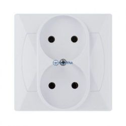 Gniazdo podwójne podtynkowe bez uziemienia