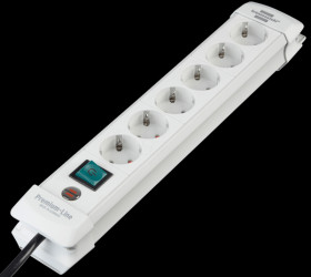 1955560100 6-gang socket outlet, light grey, Premium Line