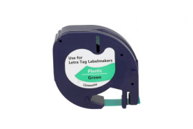 Taśma LT 59425 do drukarki DYMO 12mm 4m zielona taśma czarny nadruk
