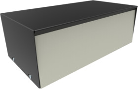 Steel enclosure, (L x W x H) 254 x 127 x 89 mm, black (RAL 9005), IP32, 1454P