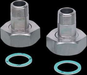 Installation adapter, 16 bar, G 1, 1/2&quot; NPT for flow sensors SM8, SU8, E40192