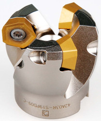 Frez czołowy, średnica: 80mm, otwór: 27mm, 19°, wkładki: 5