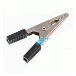 Crocodile Clip for Battery - Black - 50 mm