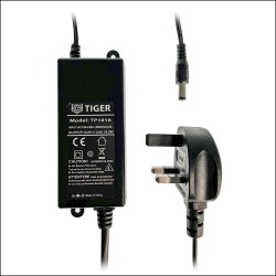 Tiger Power Supplies TP1016 12vdc 2A lugged inline power supply UK 2.1mm