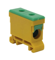 Blok rozdzielczy-odgałęźny 1-polowy AL/CU 35-150mm2 żółto-zielony montaż płaski i na szynę TH WLZ35P/150/z 48.507