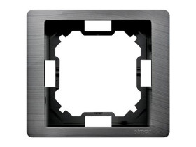 SIMON BASIC NEOS Ramka 1 pojedyncza uniwersalna tytanowa hydrografika BMRC1/052 KONTAKT SIMON