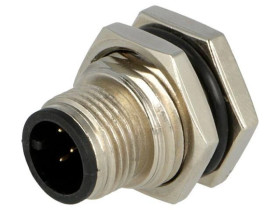 Złącze M12, męskie, PIN:5, gniazdo, proste, 60V M12A-05PMMS-SF8001