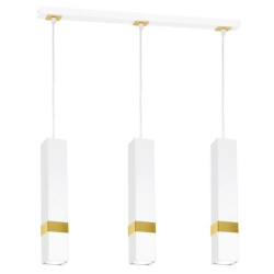 Lampa wisząca VIDAR WHITE/GOLD 3xGU10 MLP6276 Milagro
